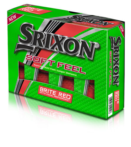 12 Srixon Soft Feel Brite Red Matt Golfbälle (Neuware)